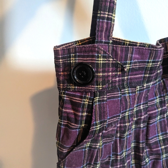 🛍️$5 Promo🛍️Purple Plaid Cotton Tote Bag - Picture 2 of 4